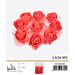 FIORI DECORATIVI CON VELO ROSSO 3,5CM 9PZGev