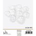 FIORI DECORATIVI CON VELO - BIANCO 3,5CM - 9PZGev