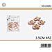 SAGOME DECORATIVE - CIUCCIO ROSA 3,5CM - 4PZGev