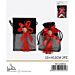 SACCHETTI LAUREA - NERO & ROSSO 10x13CM - 2PZGev