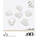 CUORI DECORATIVI IN FLANELLA - BIANCO 2,5CM - 6PZGev