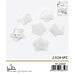 STELLE DECORATIVE IN FLANELLA - BIANCO 2,5CM - 6PZGev