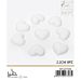 CUORI DECORATIVI IN RESINA - BIANCO 2,2CM - 8PZGev