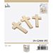 CROCE DECORATIVI CON FORO - 19x52MM - 3PZGev