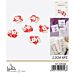 CIONDOLO A CUORE LOVE - ROSSO & BIANCO 2,2CM - 6PZGev