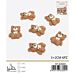 Orsetto Decorativo Teddy 3x2cm - Marrone 6pzGev