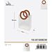 SACCHETTO TRASPARENTE - MANICO TONDO BEIGE - 18,5x16CMGev