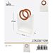 SACCHETTO TRASPARENTE - MANICO TONDO BEIGE - 27x23CMGev