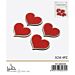 SAGOME DECORATIVE - CUORE ROSSO 3CM - 4PZGev