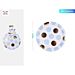 PIATTI MONOUSO A POIS - BIANCO & BLU 18CM - 8PZParty Go