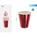 BICCHIERI MONOUSO METALLIZZATI - ROSSO - 6PZParty Go