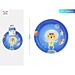 PIATTI MONOUSO CON ASTRONAUTA GATTO 18CM - 8PZParty Go