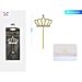 DECORAZIONI PER TORTE - CORONA CON DIAMANTI ORO - 1PZParty Go