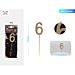 DECORAZIONE PER TORTE CON DIAMANTI - N,6 ORO - 1PZParty Go