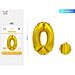 PALLONCINO MYLAR 40CM - NUMERO 0 ORO - 1PZParty Go