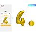 PALLONCINO MYLAR 40CM - NUMERO 4 ORO - 1PZParty Go