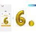 PALLONCINO MYLAR 40CM - NUMERO 6 ORO - 1PZParty Go
