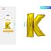 PALLONCINO MYLAR 40CM - LETTERA "K" ORO - 1PZParty Go