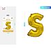 PALLONCINO MYLAR 40CM - LETTERA "S" ORO - 1PZParty Go