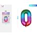 PALLONCINO MYLAR 40CM - NUMERO 0 MULTICOLOR - 1PZParty Go