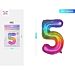 PALLONCINO MYLAR 40CM - NUMERO 5 MULTICOLOR - 1PZParty Go