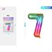 PALLONCINO MYLAR 40CM - NUMERO 7 MULTICOLOR - 1PZParty Go