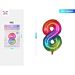 PALLONCINO MYLAR 40CM - NUMERO 8 MULTICOLOR - 1PZParty Go