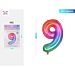 PALLONCINO MYLAR 40CM - NUMERO 9 MULTICOLOR - 1PZParty Go
