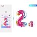 PALLONCINO MYLAR 110CM - NUMERO 2 MULTICOLOR - 1PZParty Go