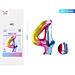 PALLONCINO MYLAR 110CM - NUMERO 4 MULTICOLOR - 1PZParty Go
