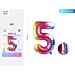 PALLONCINO MYLAR 110CM - NUMERO 5 MULTICOLOR - 1PZParty Go