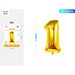 PALLONCINO MYLAR 110CM - NUMERO 1 ORO - 1PZParty Go