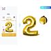 PALLONCINO MYLAR 110CM - NUMERO 2 ORO - 1PZParty Go