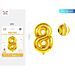 PALLONCINO MYLAR 110CM - NUMERO 8 ORO - 1PZParty Go