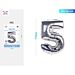 PALLONCINO MYLAR 110CM - NUMERO 5 ARGENTO - 1PZParty Go