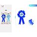 COCCARDA - BUON COMPLEANNO - BLU MISTO - 15PZParty Go
