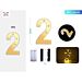 DECORAZIONE LUMINOSA - NUMERO 2 ORO - 1PZParty Go