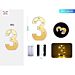 DECORAZIONE LUMINOSA - NUMERO 3 ORO - 1PZParty Go