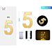 DECORAZIONE LUMINOSA - NUMERO 5 ORO - 1PZParty Go