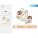 SET PALLONCINI MYLAR - NUMERO 4 COLOR CREMA - 80CMParty Go