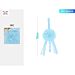 FIOCCO NASCITA A FIORE IN PIZZO - AZZURRO - 70CMParty Go