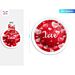 PIATTI MONOUSO - LOVE ROSSO & BIANCO 18CM - 8PZParty Go