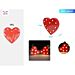 DECORAZIONE A CUORE CON LED - ROSSO - 1PZParty Go