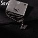 COLLANA NERA CIONDOLO MARTELLO THOR 70CMSevi