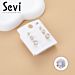 SET DI ORECCHINI A LOBO CON ZIRCONI ROTONDI E BASE DORATASevi