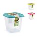 CONTENITORE QUADRATO 600 ML.Plastic Forte