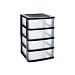 CASSETTIERA SENA 4 CASSETTI - NEROPlastic Forte