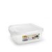 CONTENITORE CLICK QUADRATO 800 ML TRASPARENTEPlastic Forte