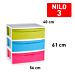 CASSETTIERA NILO 3 CASSETTI BIANCOLOREPlastic Forte