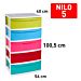 CASSETTIERA NILO 5 CASSETTI - COLORPlastic Forte